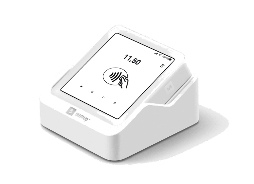 SumUp Solo mit Ladestation und eingebauter SIM-Karte